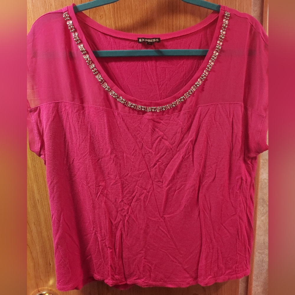 Express Pink Sparkle Top 💞